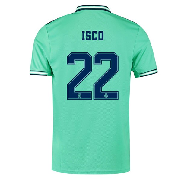 Camiseta Real Madrid NO.22 Isco Tercera equipo 2019-20 Verde